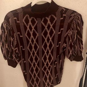 Free People Burgundy Top